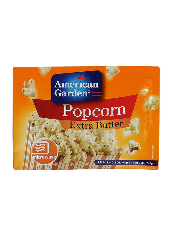 

American Garden Extra Butter Microwave Popcorn, 3 Sachets x 273g
