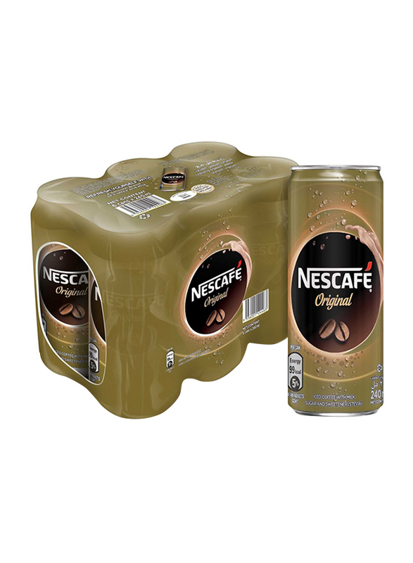 

Nescafe Ready To Drink Original Chilled Coffee, 6 Cans x 240ml