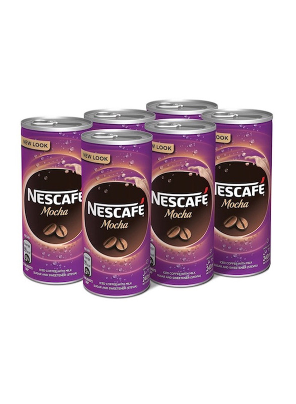 

Nescafe Ready To Drink Mocha Chilled Coffee, 6 Cans x 240ml
