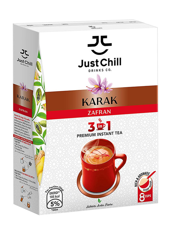 

Just Chill Karak Zafran 3 in 1 Premium Instant Tea, 10 Sachets x 26g