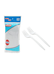 Royal Pack 50-Piece 16.5cm Disposable Plastic Forks, White