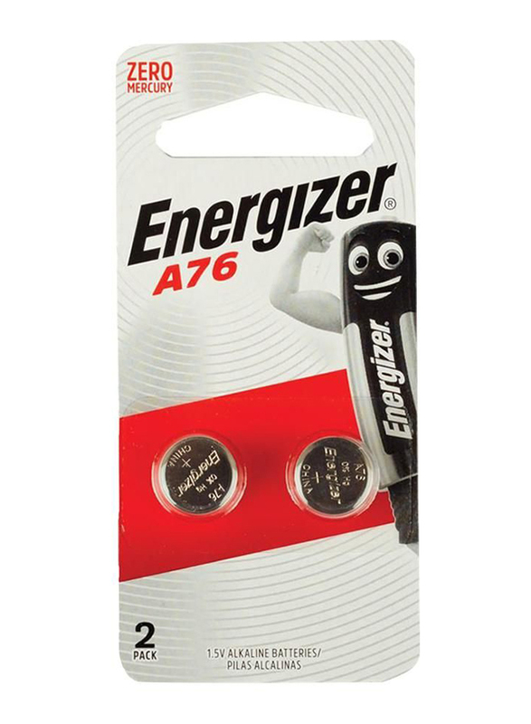 

Energizer 2-Piece A76 Batteries, 1.5V, Silver