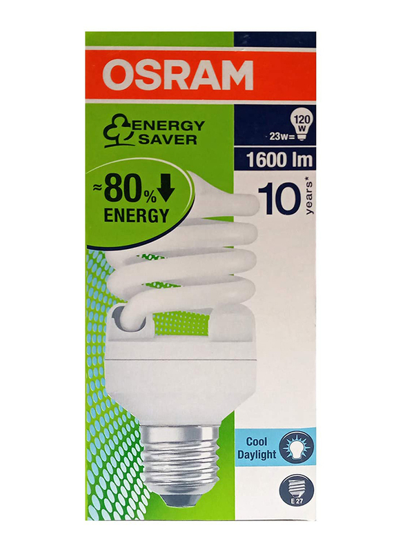 

Osram Energy Saver Dulux Superstar Mini Light Bulb, 22W, White