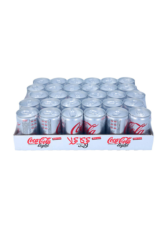 

Coca Cola Light Carbonated Soft Drink, 30 Cans x 150ml