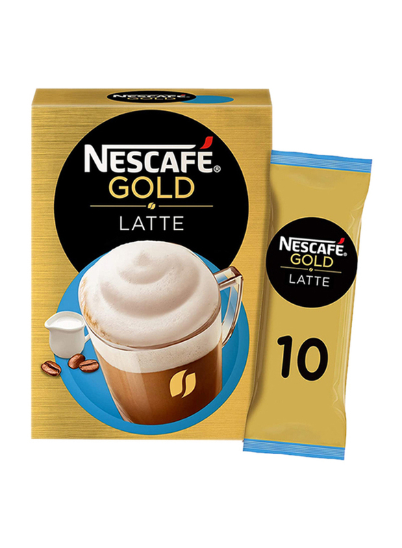 

Nescafe Gold Latte Unsweetened Taste Coffee, 10 Sachets x 19.5g