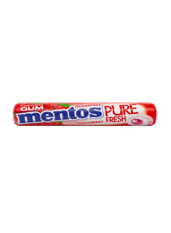 

Mentos Strawberry Flavour Pure Fresh Chewing Gum, 15.75g