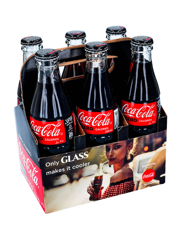 

Coca Cola Zero Calories Carbonated Soft Drink, 6 Bottles x 290ml