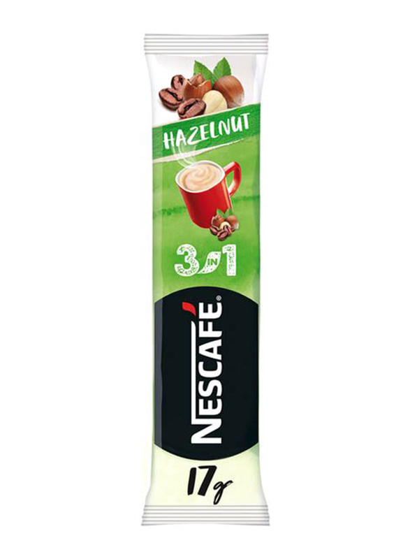 Nescafe 3 in 1 Hazelnut Instant Coffee Sachet, 17g