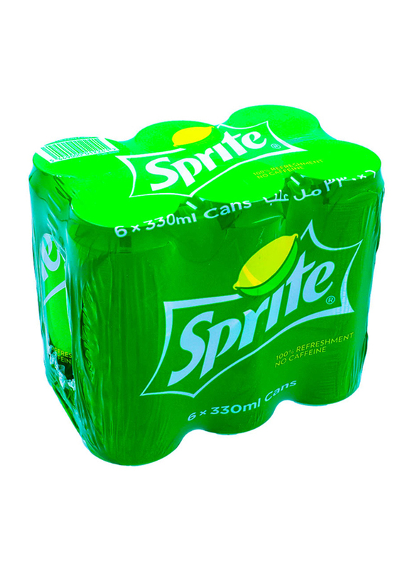 

Sprite Carbonated Soft Drink, 6 Cans x 330ml