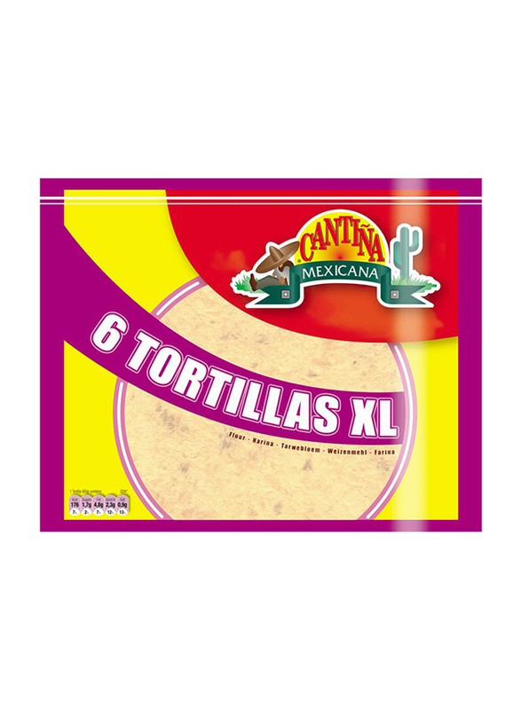 

Cantina Mexicana Xtra Large Flour Tortilla Wraps, 6-Piece, 360g