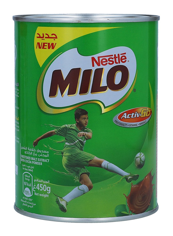 

Nestle Milo Active-Go Sweetened Malt Extract with Cocoa Powder Tin, 450g