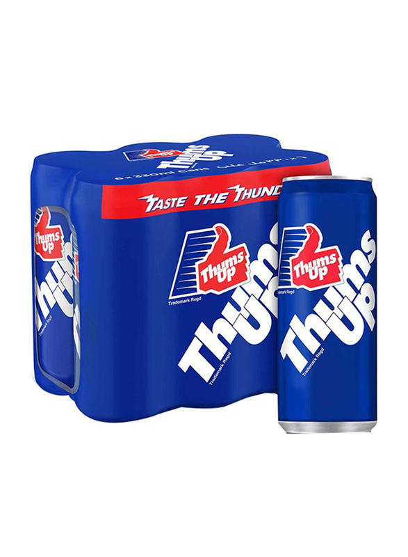 

Thums Up Regular Carbonated Soft Drink, 6 Cans x 330ml