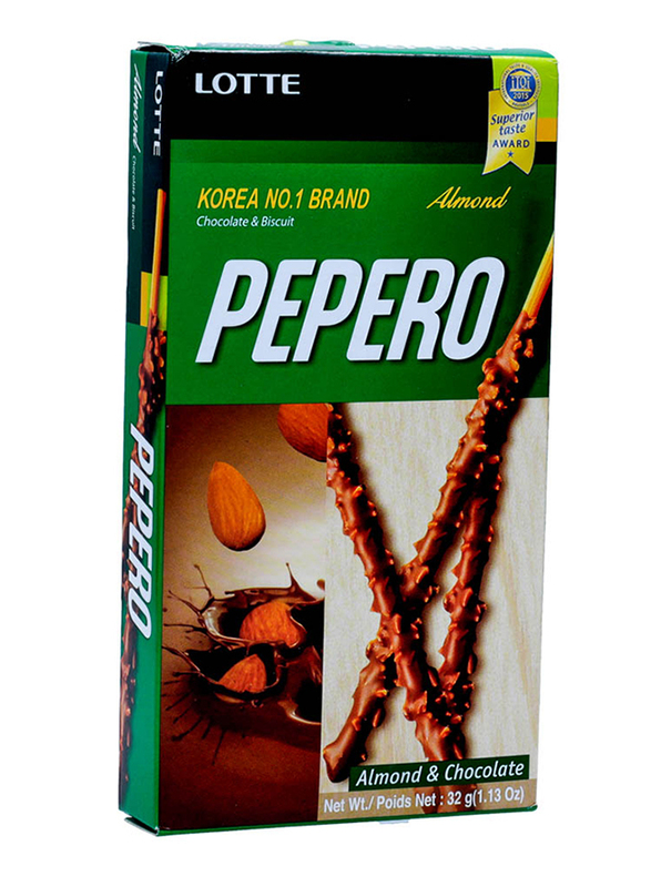 

Lotte Pepper Almond Chocolate Biscuit Sticks, 36g