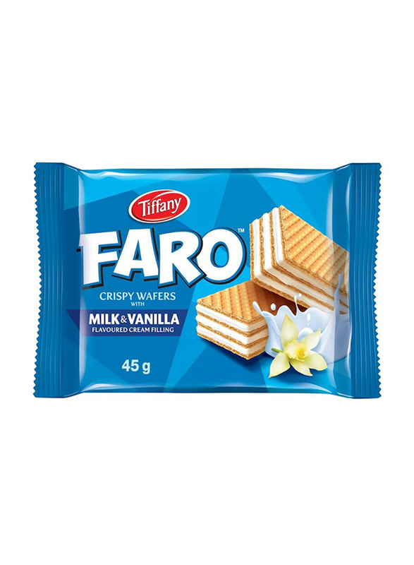 

Tiffany Faro Crispy Wafers Filled with Milk & Vanilla Cream, 45g