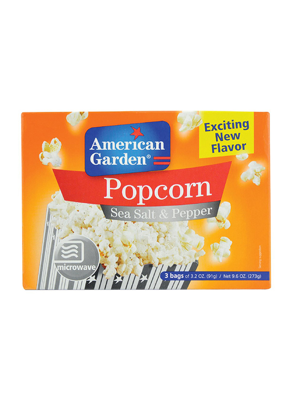 

American Garden Sea Salt & Pepper Microwave Popcorn, 3 Sachets x 273g