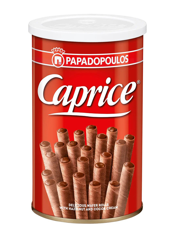 

Papadopoulos Caprice Classic Hazelnut and Cocoa Cream Wafer Rolls, 53g