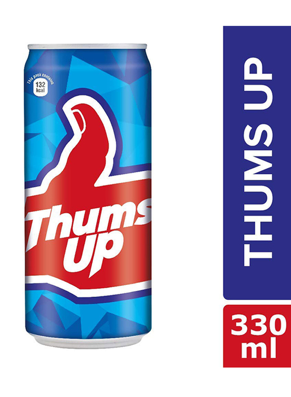 

Thums Up Regular Carbonated Soft Drink Can, 330ml