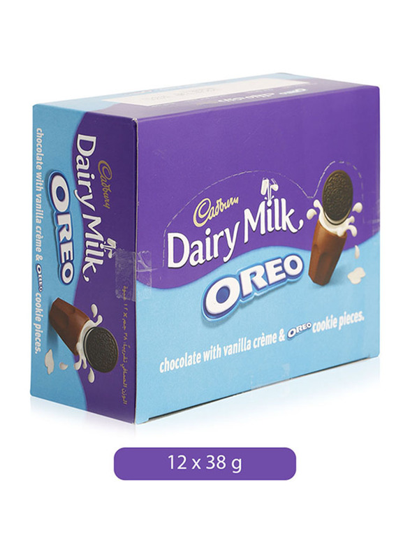 

Cadbury Dairy Milk Oreo Chocolate Cookies with Vanilla Cream, 12 x 38g