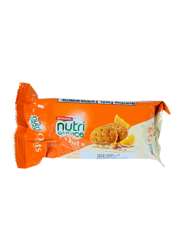 

Britannia Nutri Choice Oats Cookies with Orange, 75g