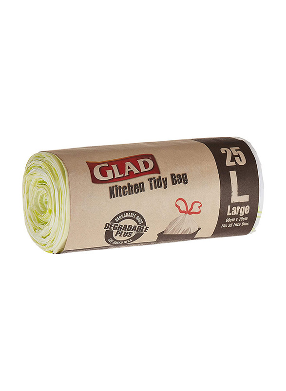 

Glad Kitchen Tidy Bags, Large, 25 Bags x 35 Liter x Large