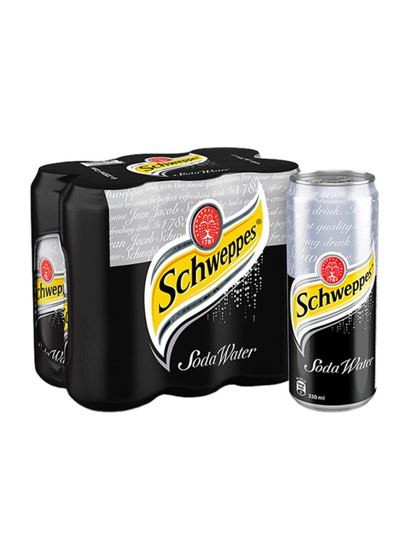 

Schweppes Soda Water, 6 Cans x 330ml