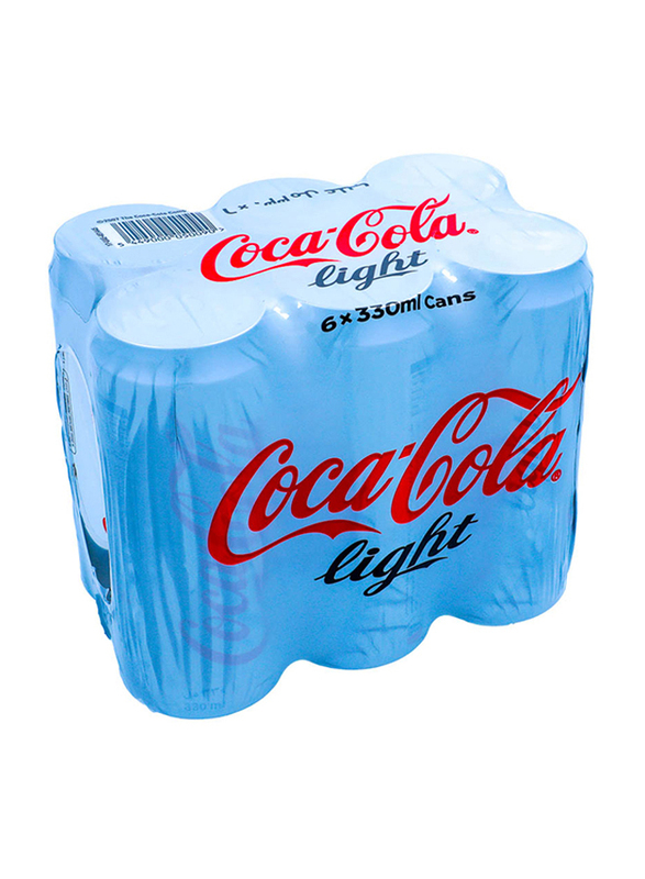 

Coca Cola Light Carbonated Soft Drink, 6 Cans x 330ml