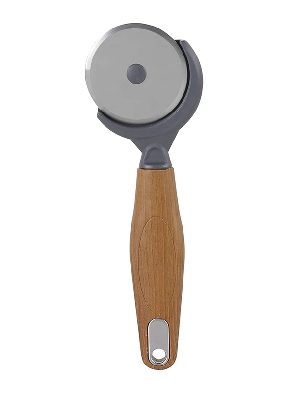 

Freecook Professional Stainless Steel Pizza Cutter with Wooden Handle, Multicolour