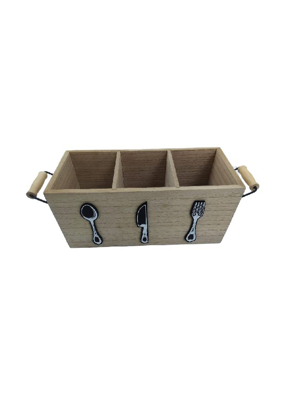 

Orchid Wooden Tableware Cutlery Drain Rack Storage Box, Brown
