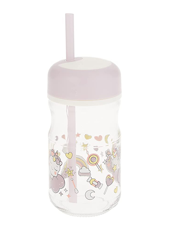 

Hane Cuzy Water Bottle with Straw, 370ml, Multicolour