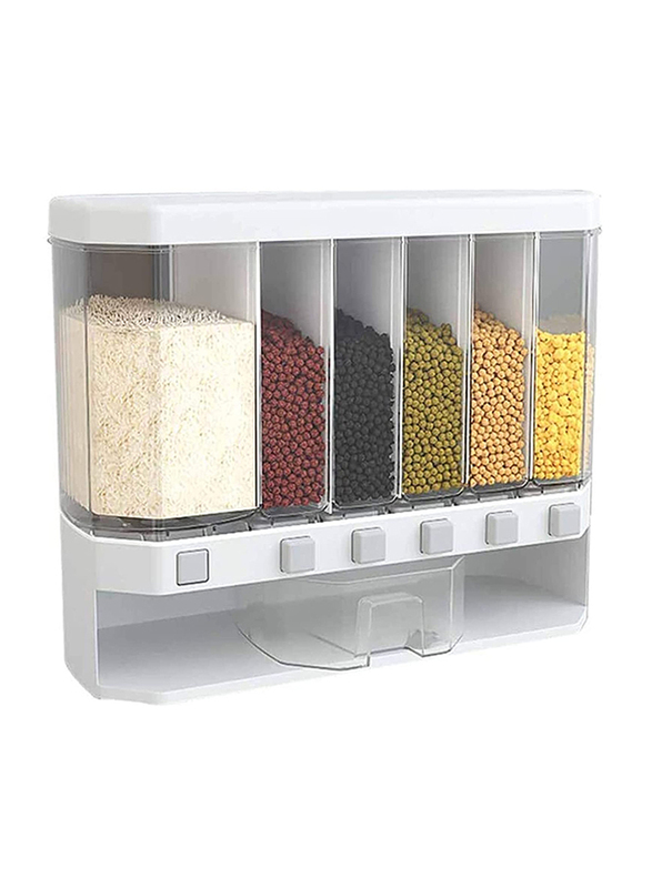 

Orchid Wall-Mounted Grains Food Dispenser, White/Clear