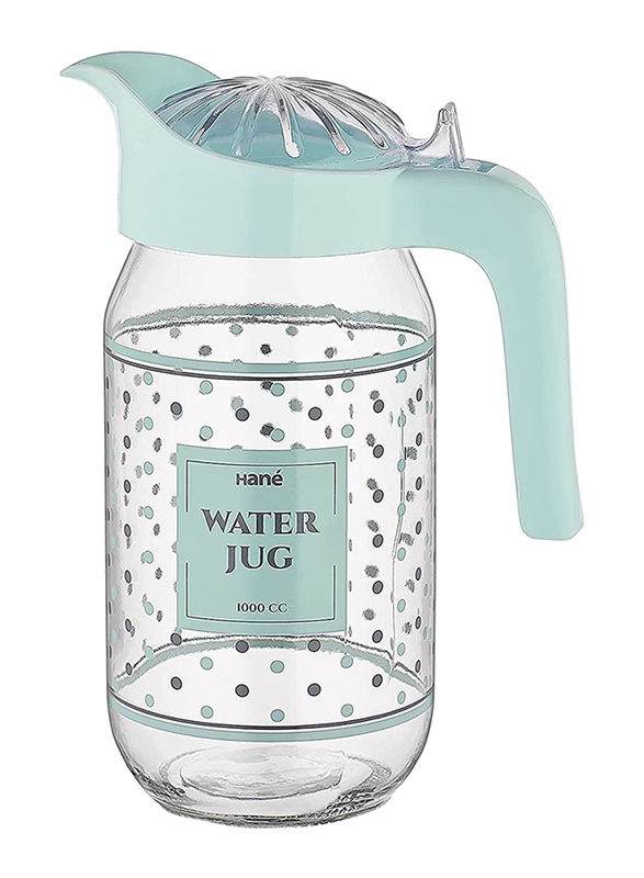 

Hane 1000ml Punto Patterned Glass Water Jug 1000Cc, Multicolour