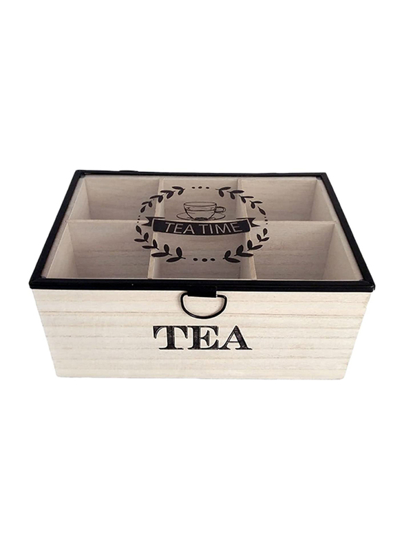 

Orchid Wood Tea Bag Storage Box with Visible Glass Lid, Pink