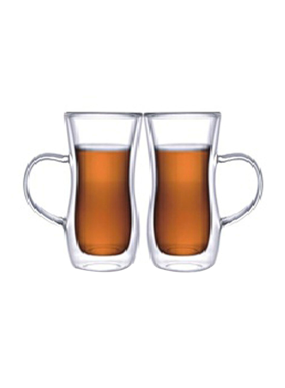 

Neoflam 100ml 2-Piece Set Double Wall Borosilicate Glass Mug, DTC7810, Clear