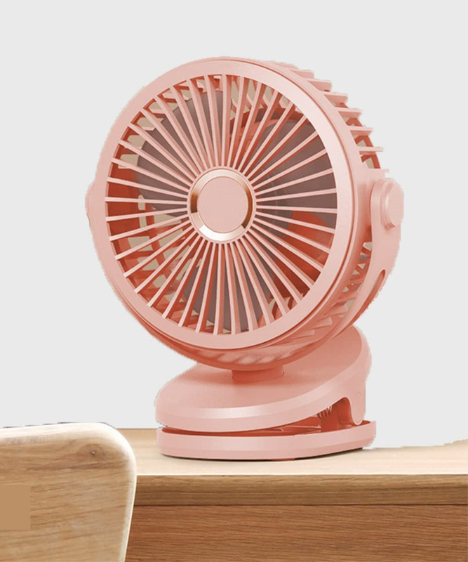 

2-in-1 Portable Desktop Clip Fan, Pink