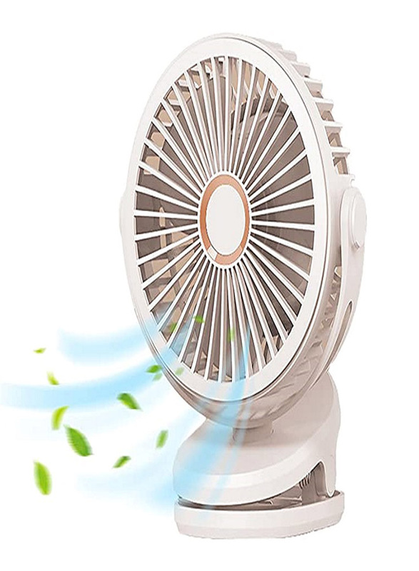 

2-in-1 Portable Desktop Clip Fan, White