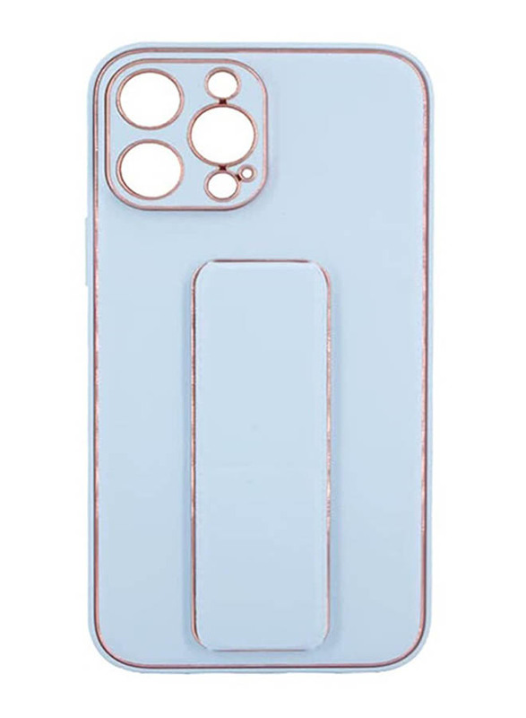 

Apple iPhone 13 Pro Max Leather Mobile Phone Case Cover with Magnetic Stand & Holder, Light Blue
