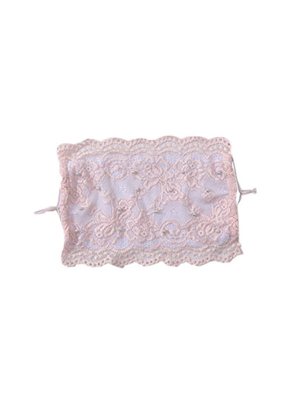 

Fashion Reusable and Washable Face Cloth Lace Mask, Pink