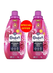 Comfort Orchid & Musk Ultimate Care Concentrated Fabric Softener, 1000ml + 1000ml