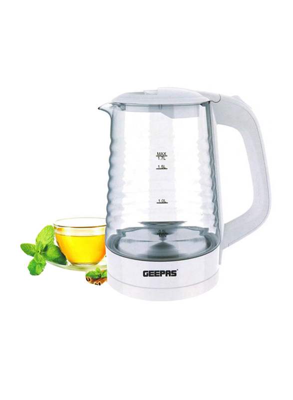 

Unbranded Electric Glass Kettle, 1.7 Liter, White