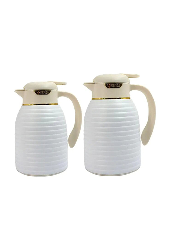 

Almarjan 2-Piece Coffee & Tea Vacuum Flask, White