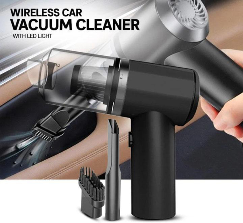 

Generic 2 in 1 Car and Home Mini Portable Vacuum Cleaner, Black