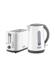 Black+Decker 2-Piece Breakfast Set, 2200W, MBF70-B5, White/Grey