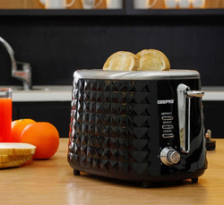 Geepas 2-Slice Bread Toaster, GBT36536, Black
