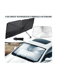 Foldable Car Windshield Sun Shade Umbrella for Car Front Window Interior Protection, Usams Us-Zb235, Black/Silver