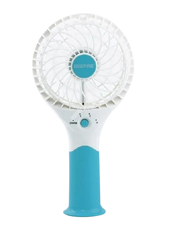 

Geepas Rechargeable Mini Fan, GF9617, Blue/White