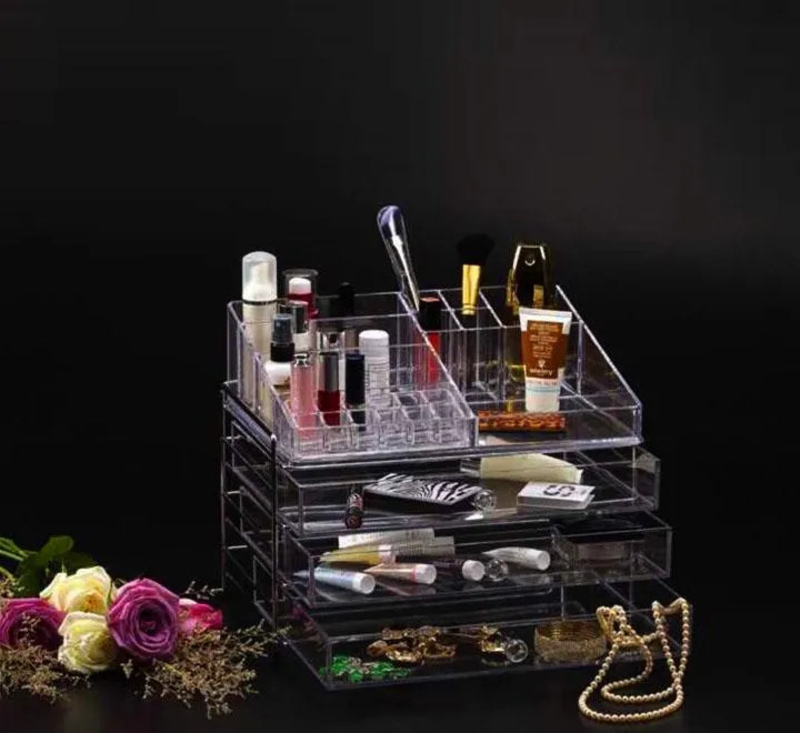 

Acrylic 3-Drawer Makeup Organizer Jewellery Box, Extra Large, Transparent
