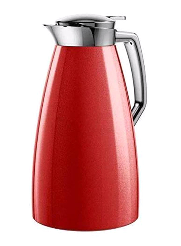 

Emsa 1.0 Ltr Stainless Steel Plaza Quick Tip Thermos Flask, Red