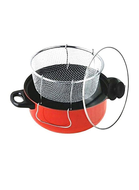 

Steamer 3-Piece Round Cooker Fryer Set, IE39814P, Red