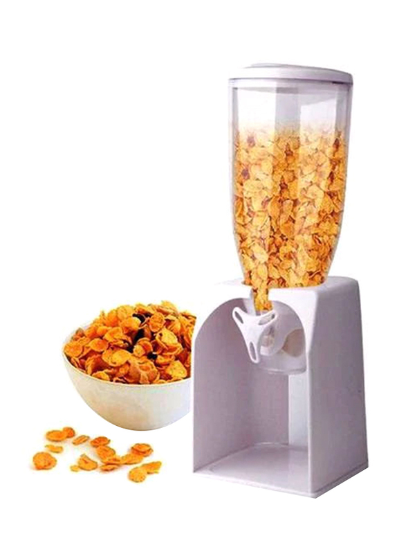 

Generic Single Cereal Dispenser, SHKW0361, White/Clear