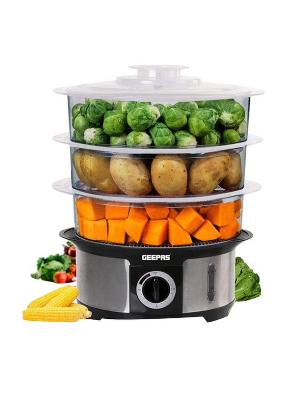 

Geepas 12L 3-Tier Food Steamer, 1000W, GFS63025UK, Multicolour